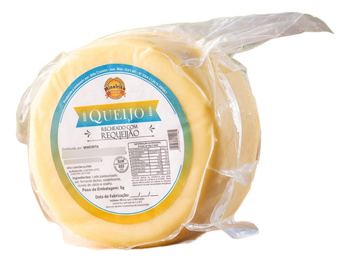 Queijo Recheado Com Requeijão Mineirita 500g Artesanal Roça