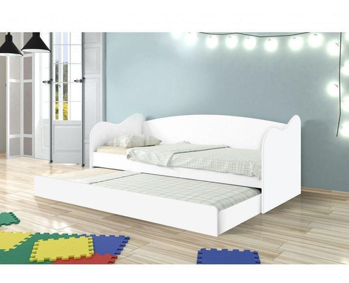 Sofá Cama Luke Branco Com Colchões