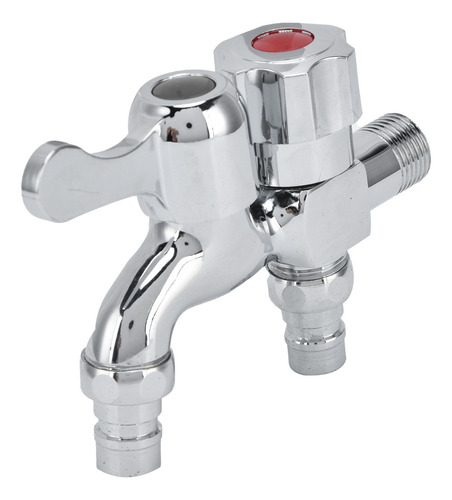 Grifo De Agua Doble De Rosca Macho G1/2 Para Lavadora