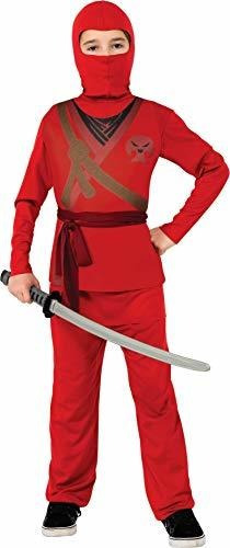 Rubie Ninja Hijo De Vestuario, Rojo, Medio.