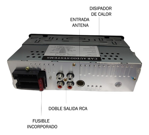 Imagen 8 de 10 de Autoestereo Bluetooth Radio Fm Usb Stereo Desmontable