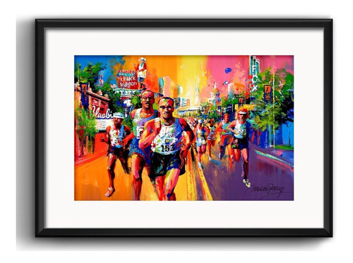 Quadro Maratona Pop Art Corrida Esporte Decoracao Paspatur