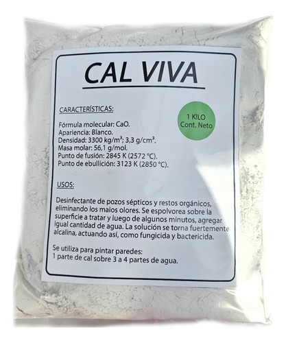 Eliminador De Olores Fosas Sépticas Pozos Negros Cal Viva 1