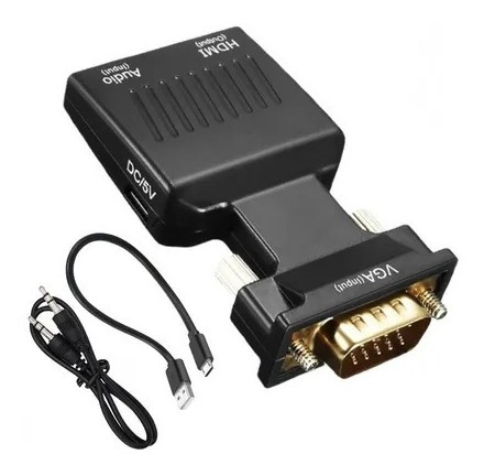 Convertidor Adaptador Vga A Hdmi Vga Macho Hdmi Hembra Pc Tv