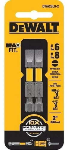 Puntas Pala Dewalt Maxfit - 2 Unds Dwa2sl8-2