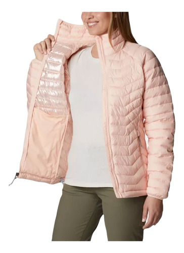 Campera Columbia Powder Lite Omni Heat Termica Pluma Mujer