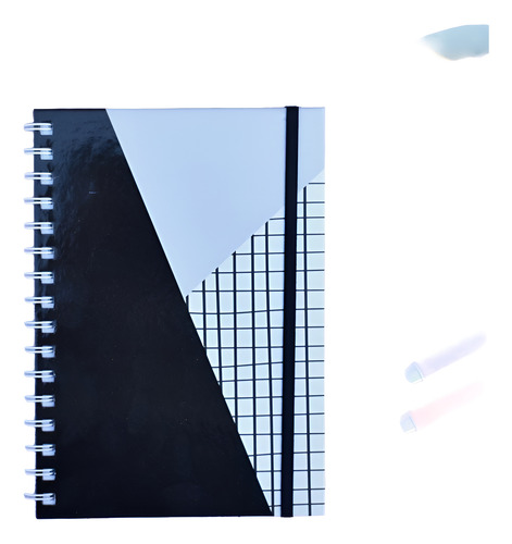 Cuaderno Tapa Dura 80 Hojas Rayadas A5 15x21 Anillado Cuadrillé