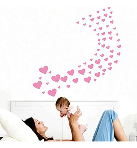 Anfrjji Pegatinas De Pared Con Forma De Corazón - Calcomanía