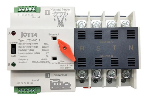 Imagen 2 de 5 de Transfer Modulo Ats 4 Fases 110volt 100 Amp Planta Electrica