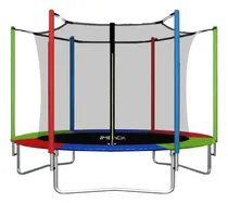 Comprar Cama Elastica 2.44 metros con Red Proteccion Cobertor Trampolin saltarin tela Uv adultos y niños IMBACK Color de la lona de salto Negro Color del cobertor de resortes Multicolor Verde