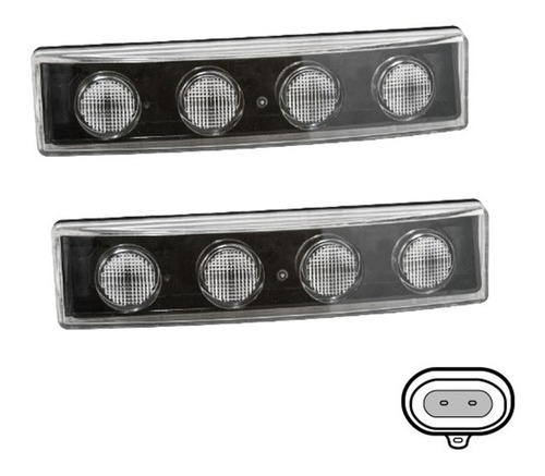 Par Lanterna Led Tapa Sol Com Conector Cristal 24v - Multili