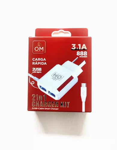 Cargador Múltiple 3.1a Carga Rápida Celular USB 