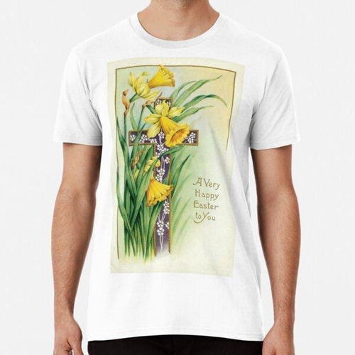 Remera Cruz De Pascua Y Flores Algodon Premium