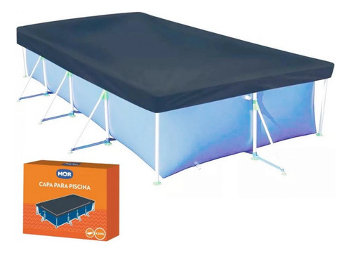 Piscina 6200 Litros Com Capa + Forro + Guarda Sol Azul 1,60m