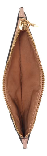 Guess Factory Tarjetero Card Case Saffron Con Muñequera Color Beige Diseño De La Tela Liso