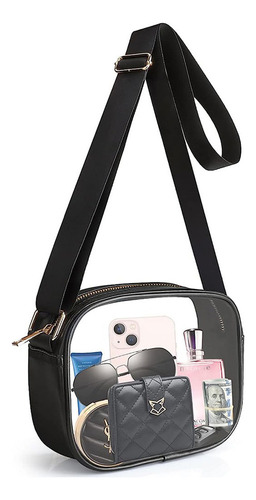 Bolso Bandolera Transparente Con Correa De Hombro Ajustable