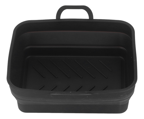 Bandeja Rectangular Para Freidora, Olla De Silicona Negra Y
