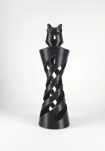 Decoração Peças De Xadrez Preto Rei E Rainha Escultura Grande