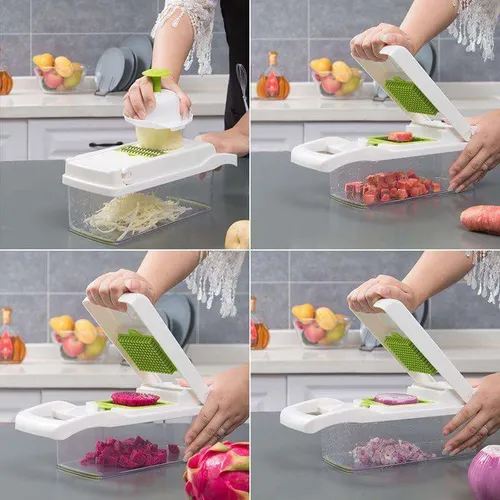 Nuevo Mandolina Cocina Cortador De Cubos Rallador De Acero