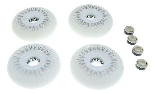 2 Pu Parpadeo Ruedas De Skate Inline Luminosas 80mm