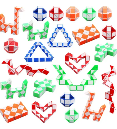 Moguri 6 Serpientes Mágicas De 24 Bloques – Juguete Educativo Y Creativo Para Niños Y Adultos, Regalo Ideal Para Cumpleaños, Bolsas Escolares Y Fiestas