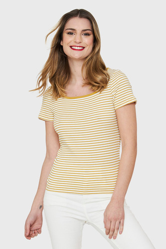 Polera Rayas Amarillo Nicopoly