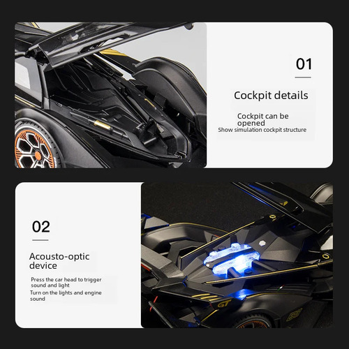 Nuevo Lamborghini V12 Haodi Cessna-blanco, Escala 1:22