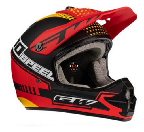 Casco Infantil Para Bmx Full Face Gw 1110 Speed Proteccion 