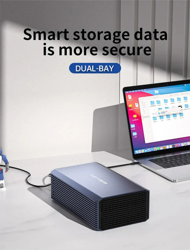 Case Gaveta Dupla Baia Usb 3.0 Acasis 32 Tb. Raid 0 Raid 1