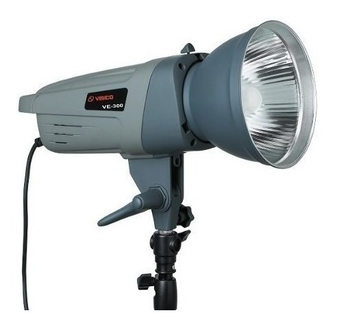 Imagen 10 de 10 de Flash Estudio Visico 300 W C/ Reflector Receptor Incorporado