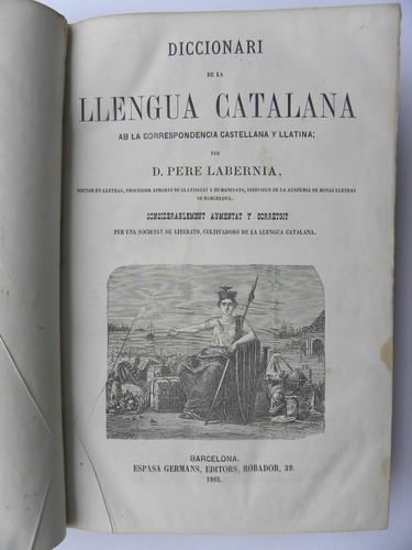 Diccionari Llengua Catalana - Libro Antiguo - 2 Tomos - 1865