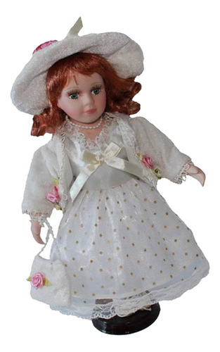 Muñeca De Porcelana Victoriana Blanco
