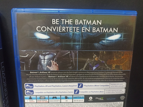 Playstation Vr Duo Pack Ps4 Batman Arkham + Loading Human (Reacondicionado)