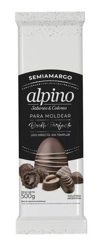 Chocolate Lodiser Alpino Semi Amargo X 3kg 6 Tabletas