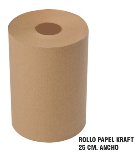 Rollo Papel Kraft Excelente Calidad - 25 Cm Ancho - 1 Rollo