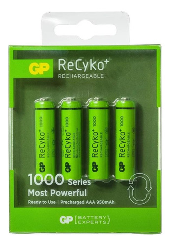 Pilas Recargables Aaa Gp 1000mah Blister X4