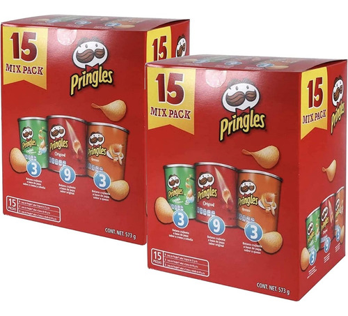 30 Latitas Papas Pringles Queso Rojas Y Verdes Ideal Fiestas
