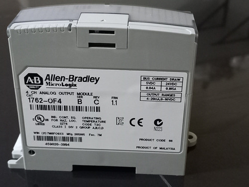 Modulo Analogico. 1762-of4. Allen Bradley