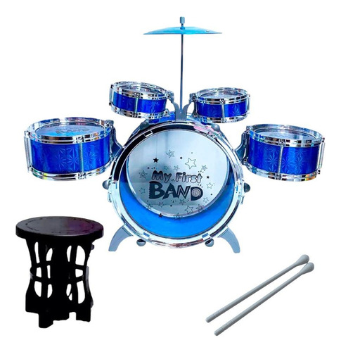 Bateria Musical Juguete Piso 5 Tambores Niños