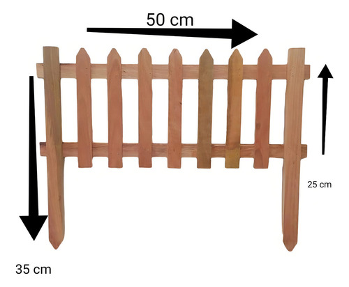 Artezano Cerca De Madeira 50 X 35 Kit Com 2 Cercas