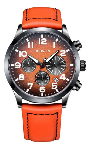 Reloj De Cuarzo Con Cronógrafo De Cuero Ochstin Fashion