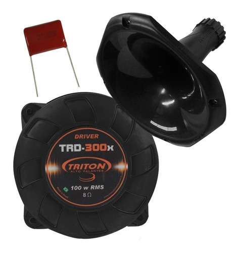 Combo Audio Car Driver Triton Tr300 + Corneta + Capacitor