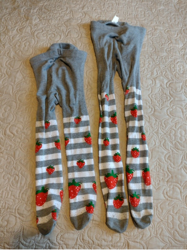 Mallas Para Niña. 2 Pack. Fresas. Tallas 2 Y 4