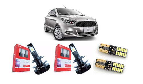 Kit Lâmpadas Led Premium Farol Ford Ka