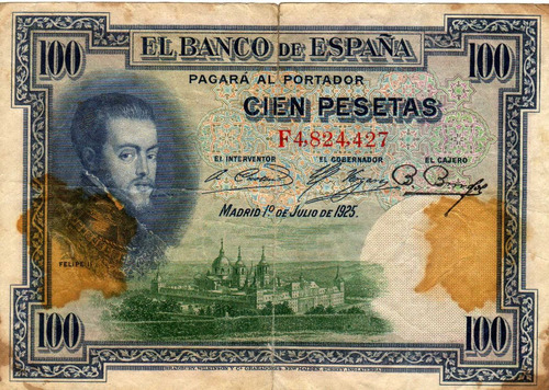 Billete 100 Pesetas España 1925 