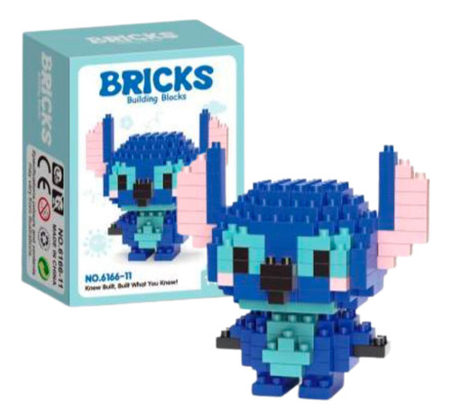 Mini Figura 3d Stitch Set Micro Bloques Armables 3d Cantidad