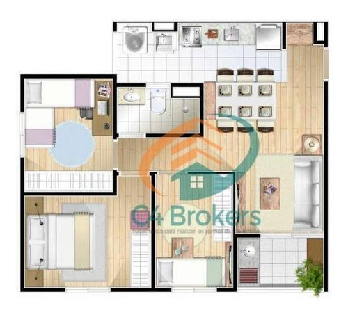 Apartamento Com 3 Dormitórios À Venda, 59 M² Por R$ 385.000,00 - Jardim Imperador - Guarulhos/sp - Ap1981