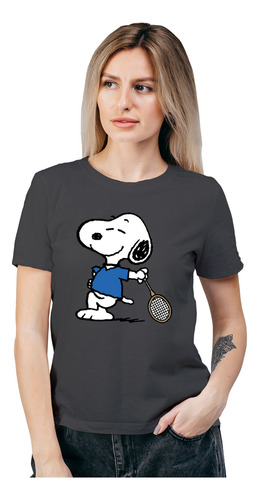 Polera Mujer Snoopy Padel Tenis Pro Algodon Organico Wiwi