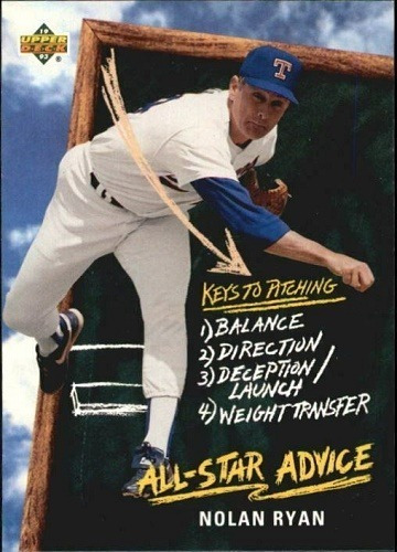 Mlb Nolan Ryan Upper Deck All Star Advice 1993 # 214 