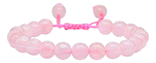 Pulsera De Cuarzo Rosa Regalos De Mujeres, Pulsera De C...